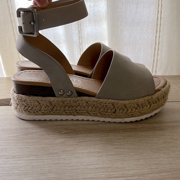 Blue/grey platform sandals - Picture 1 of 4